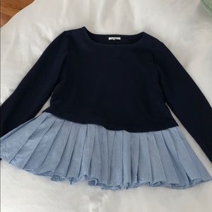 Pleione Sweatshirt w/ Ruffled hem